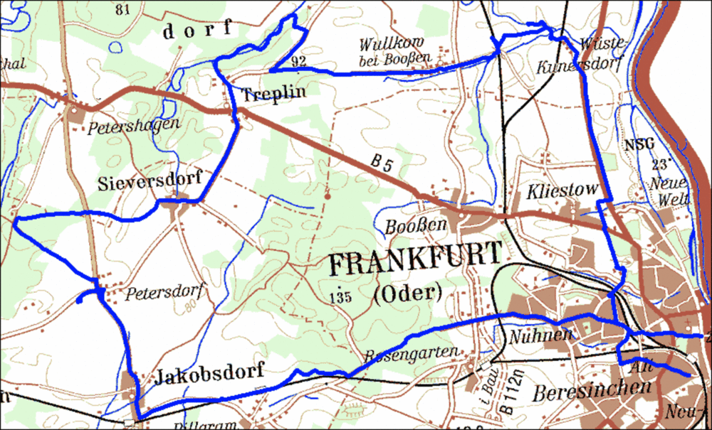 086) Frankfurt - Wulkow - Treplin - Petersdorf - FF