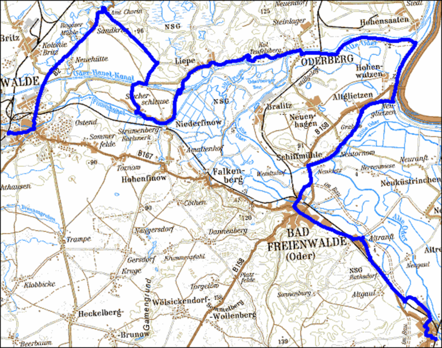 104) Tour Brandenburg: Eberswalde - Oder - Wriezen