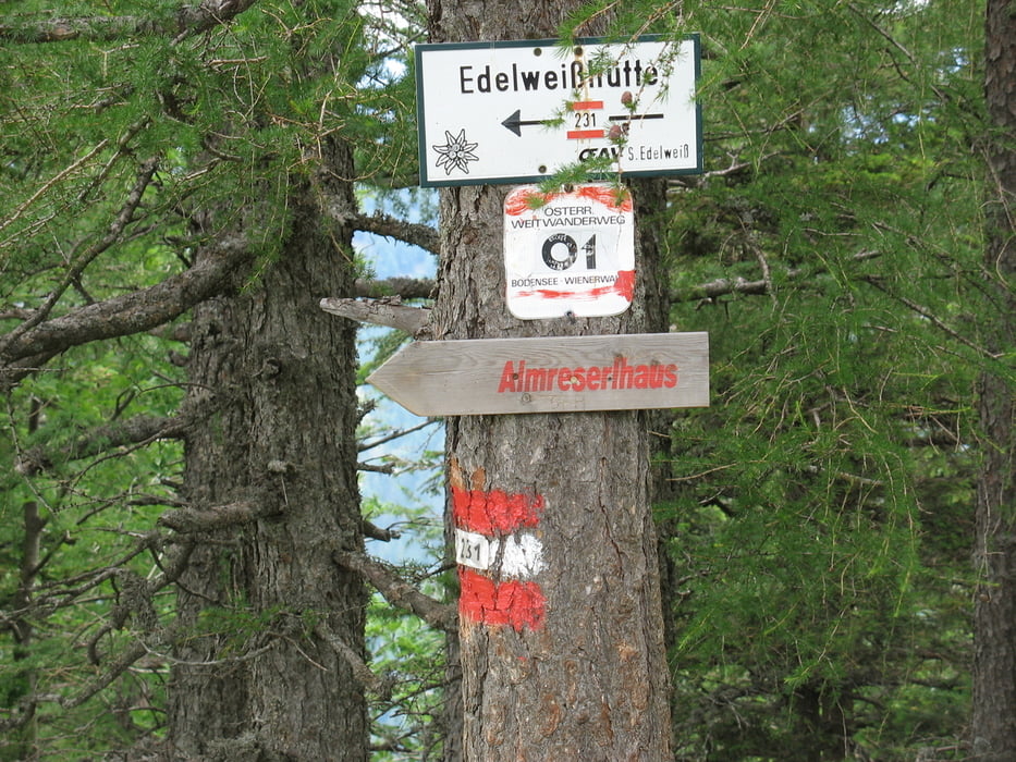 Runde Losenheim - Edelweißhütte - Almreserlhaus - Dürre Leiten - Mamauwiese - Sebastianfall - Losenheim