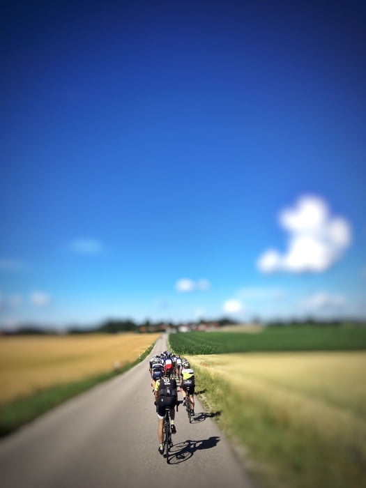 Mit dem Veloziped eine Null um München