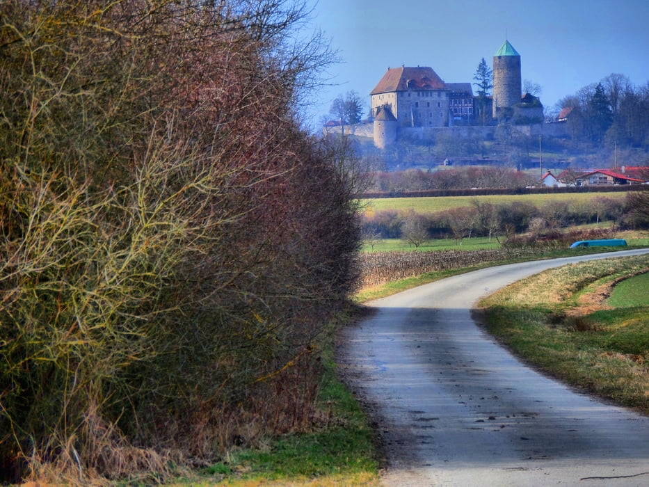 Europäischer Wasserscheideweg von Ansbach nach Colmberg