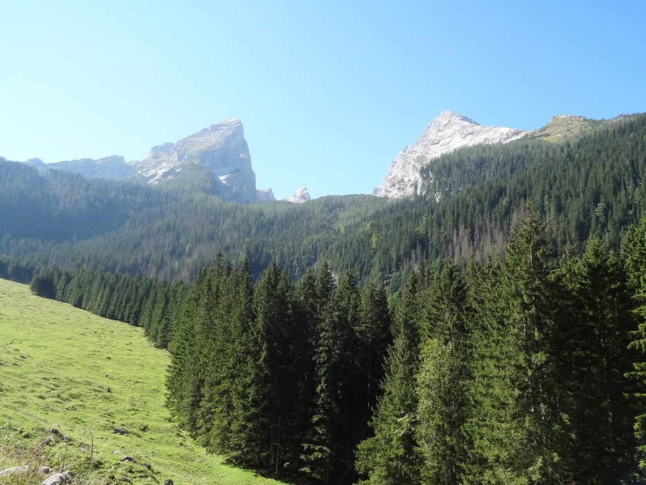 Von Ramsau zur Kührointalm, zur Achenkanzel und zum Königssee