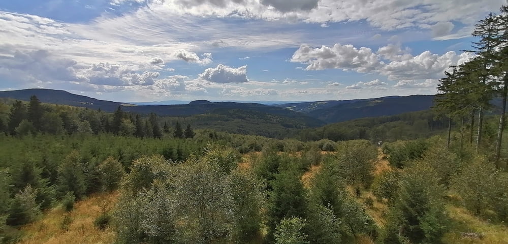 418. Heuberghaus, Rennsteig, Spießberg Turm, Splitterblick, Ebertswiese, Bergsee über Radrennsteig zurück 
