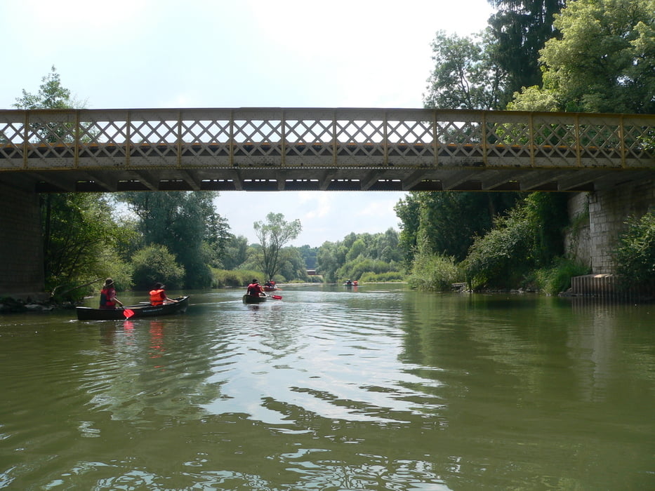 Kanu fahren auf dem Ognon in Frankreich