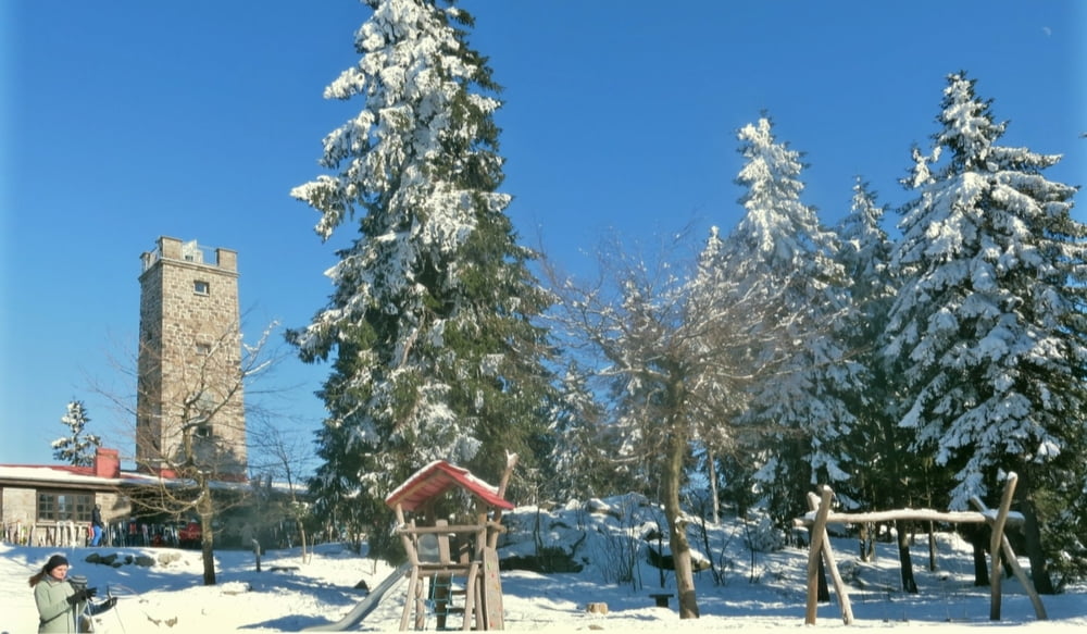 Wandern Franken: Ochsenkopf im Schnee