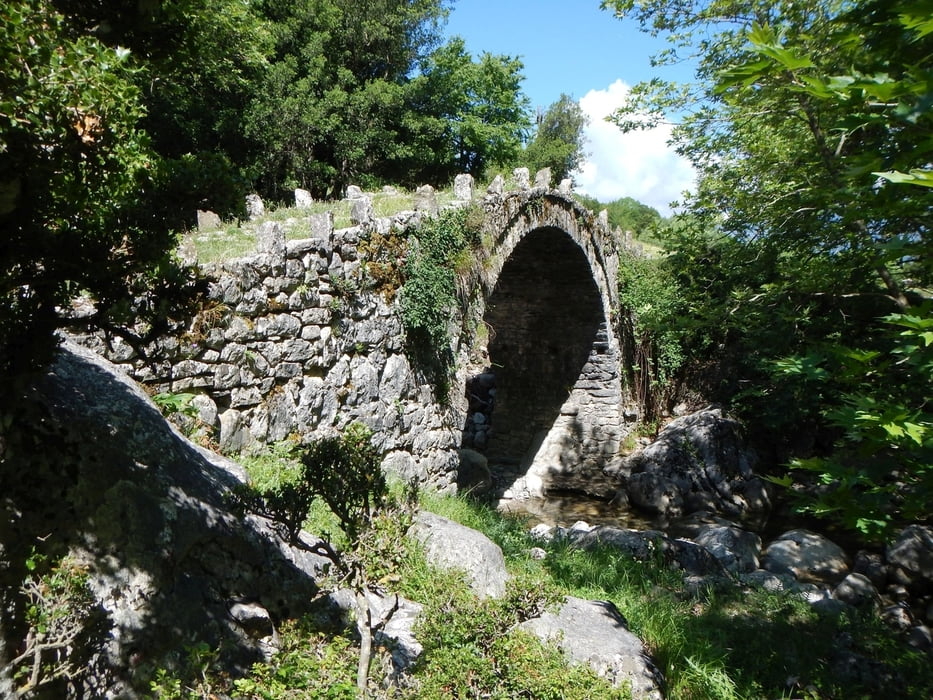Greece, Ioannina: Stone bridge Papa