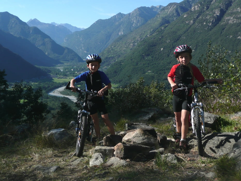 Biken mit Kindern Aussichtspunkt Maggiatal