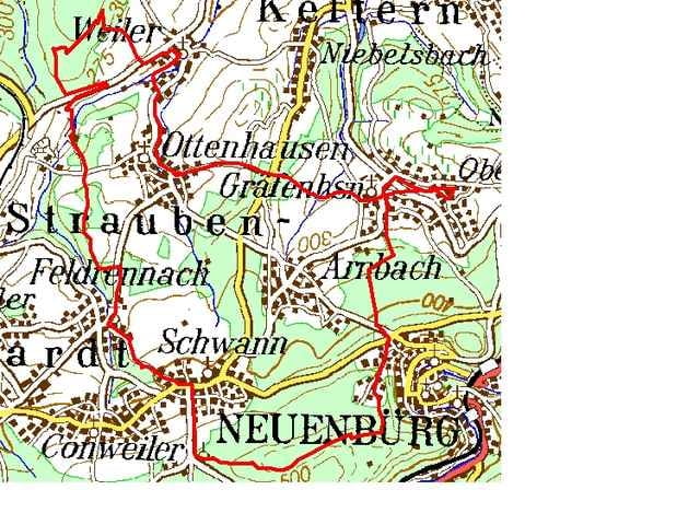 Obernhausen-Keltern-Schwanner Warte-Neuenbürg