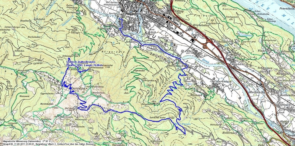 Goldeckrunde über Kalten Brunnen nach Oberamlach