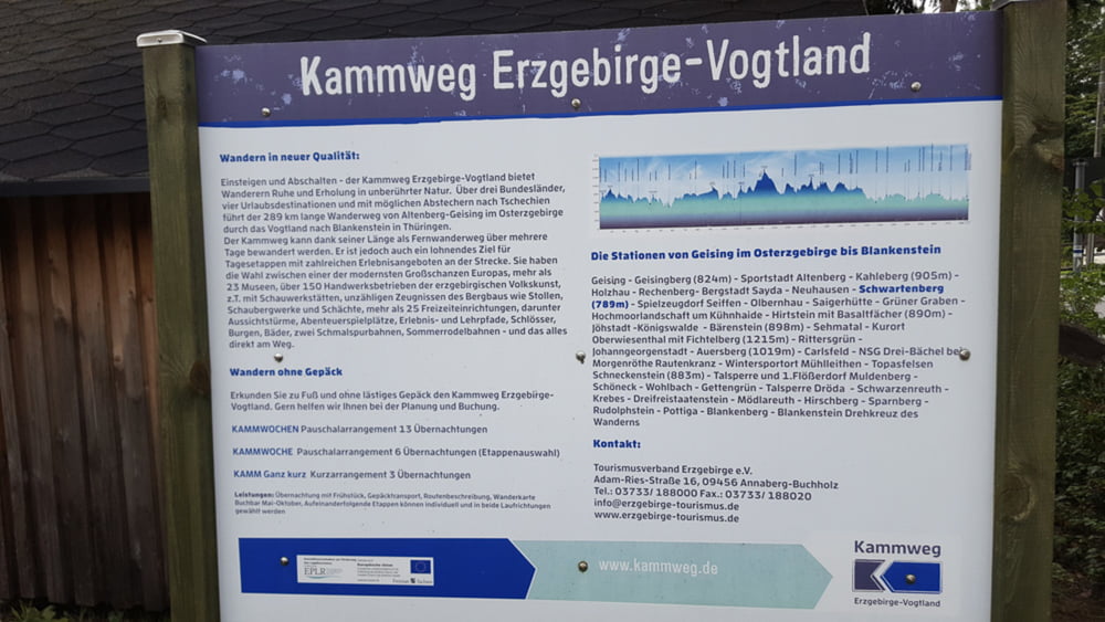 Kammweg Vogtland Erzgebirge Etappe 3