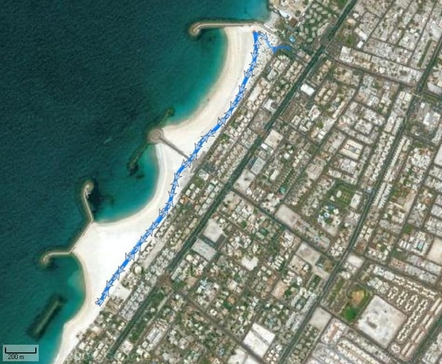 Dubai Beach Jogging stretch 