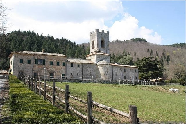 Rundweg bei Badia a Coltibuono (Chianti, Toscana, Italien) 