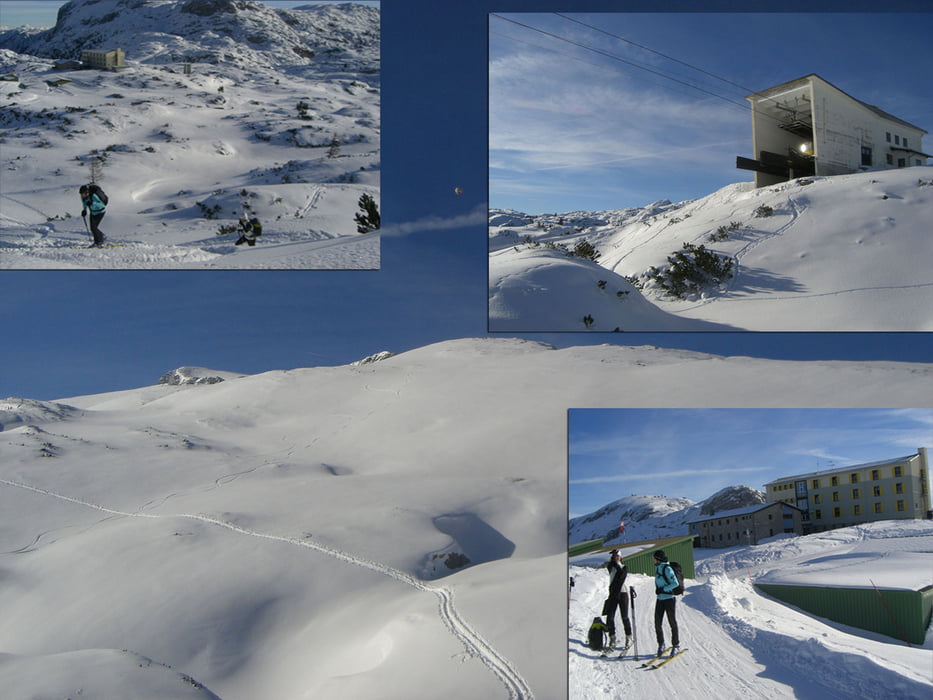 Schitour Dachsteinrunde Abfahrt nach Obertraun (Krippenstein-Da