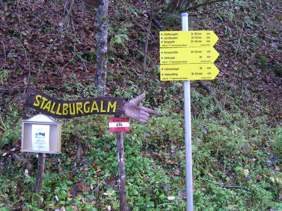 Almkogel und Burgspitz über die Stallburgalm