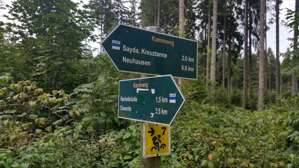 194. Clausnitz Erzgebirge mit Kammweg und Talsperre Rauschenbach