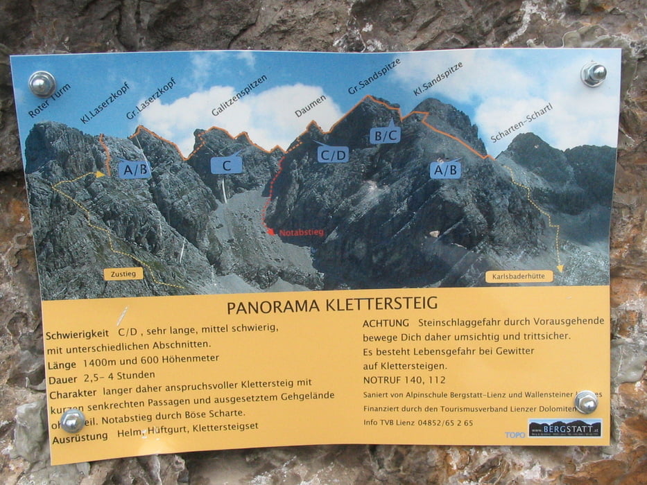 Lienzer Dolomiten - Panorama-Klettersteig (incl. Gr. Sandspitze)