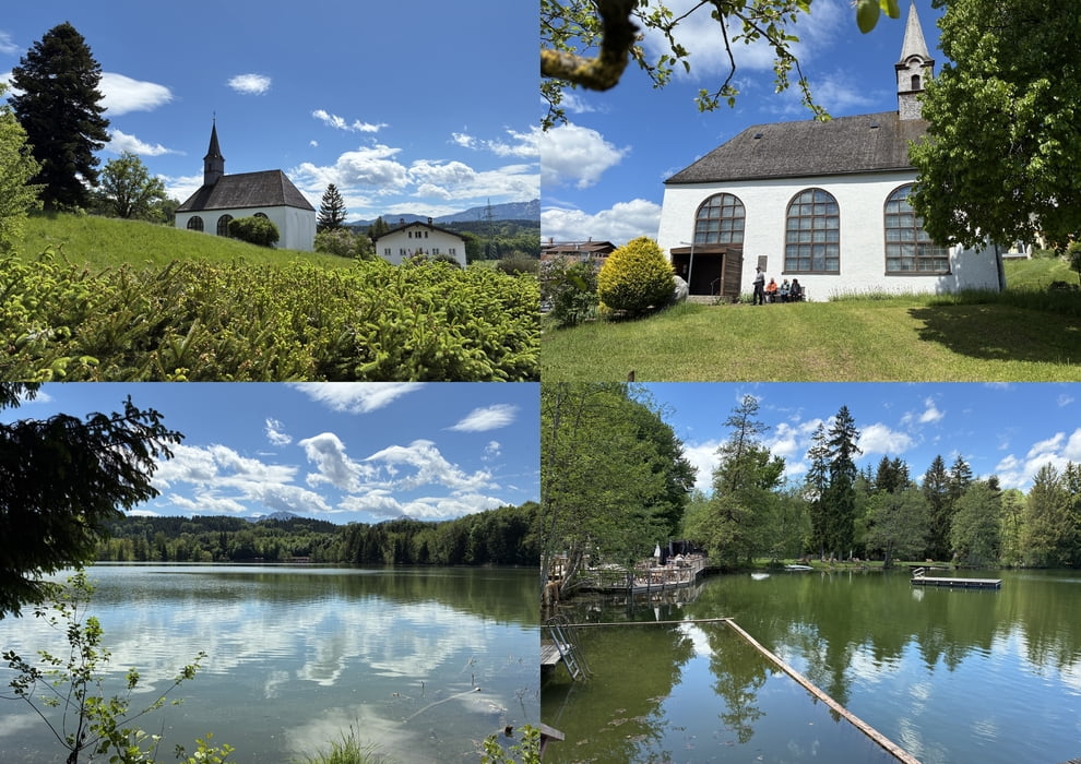 Lorettokirche und See