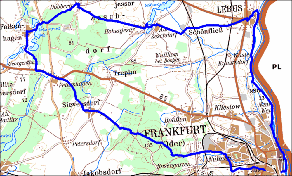 098) Frankfurt - Lebus - Falkenhagen - Stadtwald - FF
