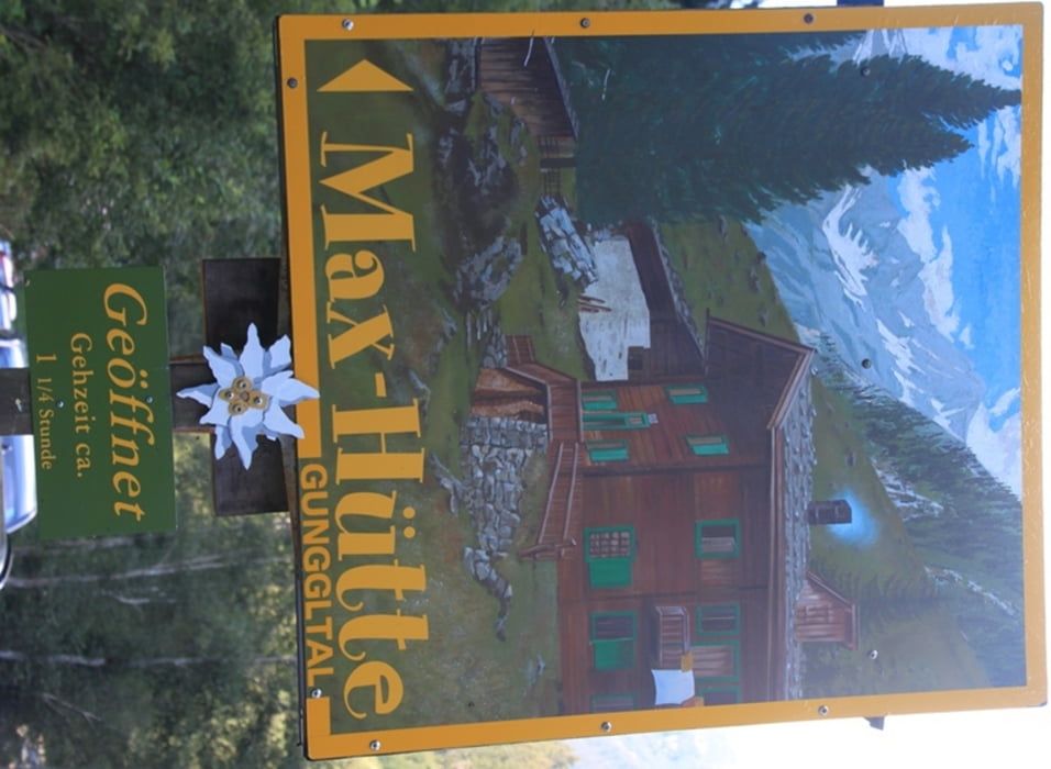 Wandeling naar de Maxhütte in het Gunggltal