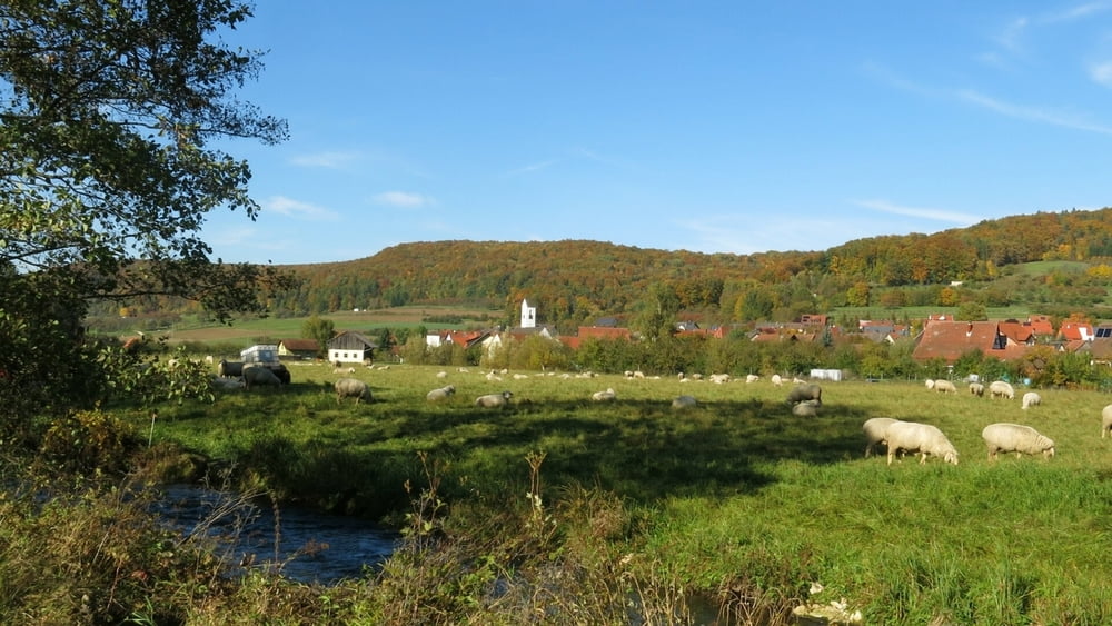 Wandern Franken: Herbst im Trubachtal nahe Pretzfeld