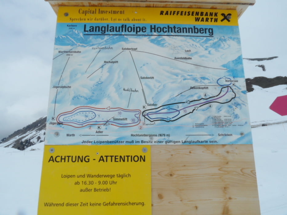 Warth/Schröcken - Kalbensee Loipe Hochtannbergpass